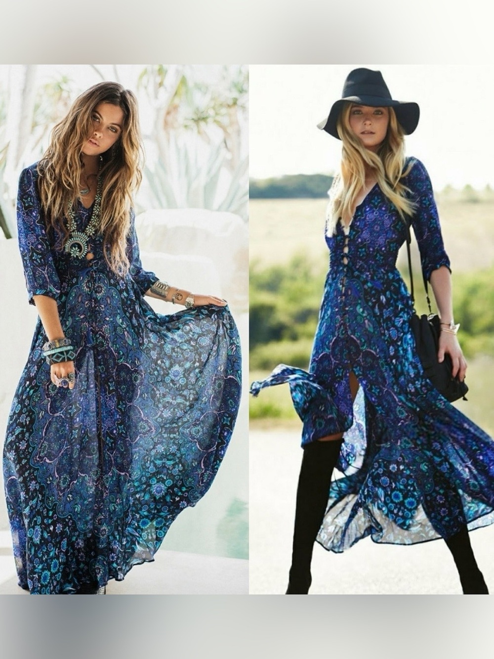Spell Kiss the Sky Gown in Blue Jay, Size Medium